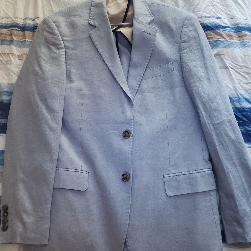Tasso Elba Blue Lightweight Shirt Jacket
